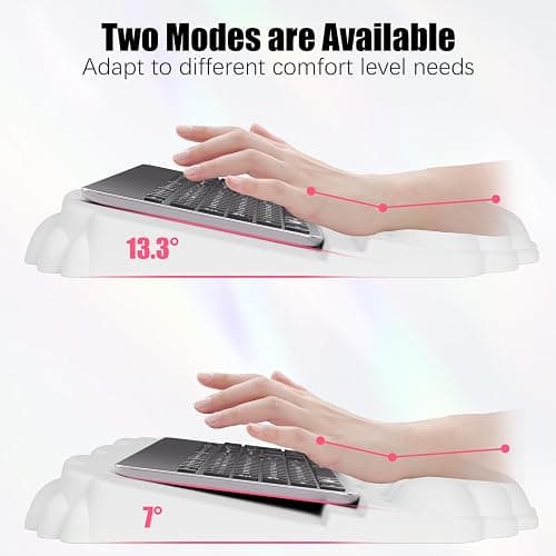 Ergonomic Wrist Rest for Keyboard and Mouse, Soft Memory Foam Cloud Keyboard Stand Pad with Wrist Rest Set with Non-Slip Silicone Base, Easy Typing, Pain Relief, Comfort for Office, Work, Gaming thumbnail 3