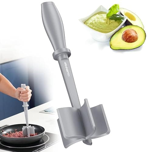 Premium Meat Chopper for Ground Beef - CLUEAPOP Heat Resistant Meat Masher - Kitchen Tools & Gadgets - Ground Beef Smasher - Non Stick Hamburger Chopper - Cook Ground Meat with Easy thumbnail 9