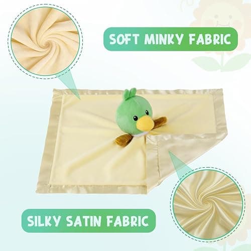 Mallard Duck Baby Lovey, Soft Security Blanket, Lovies for Babies, Duck Stuffed Animal Snuggle Toy for Newborn Infant Toddler Boys and Girls, Baby Shower/Nursery Gifts 16 Inch thumbnail 6