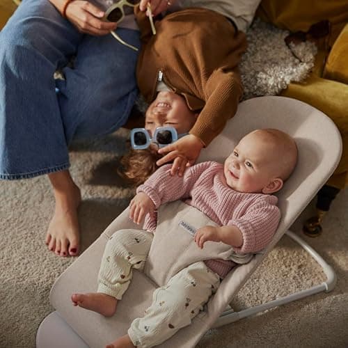 BabyBjörn Sdraietta Bliss, Tessuto mélange, Beige chiaro thumbnail 6