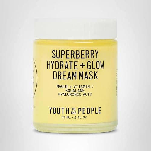 Youth To The People Superberry Dream Mask - Hyaluronic Acid + Vitamin C Face Moisturizer + Overnight Facial Mask, Hydrates + Plumps + Brightens Skin, Evens Skin Tone, For Dry + Dull Skin, Non-Greasy thumbnail 10