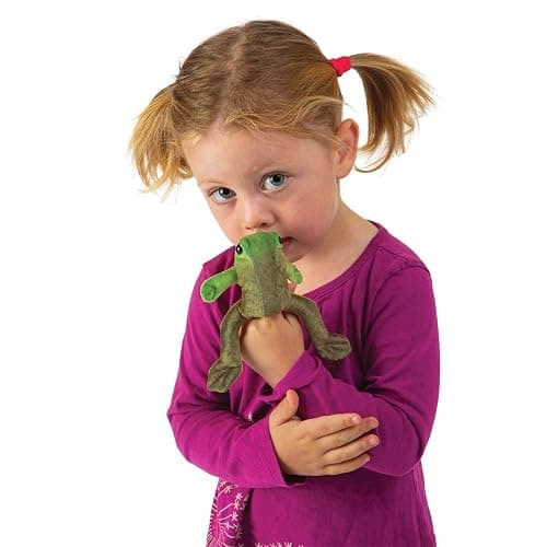 Folkmanis Puppets Sitting Frog Finger Puppet, Brown/A, 1 Ea thumbnail 2