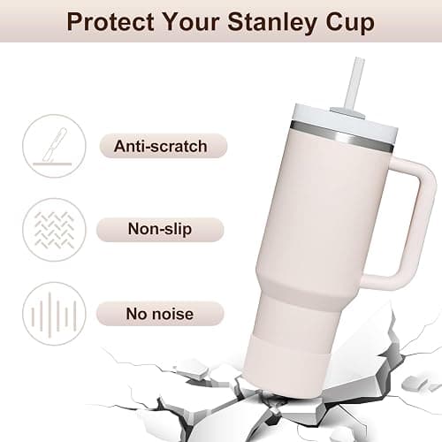Affute Protective Silicone Boot for Stanley Quencher H2.0 40 30 20 oz & IceFlow Flip 30 20 oz, BPA Free Anti-Noise Anti-Scratch, Stanley Cup Protector Sleeve Cover Boot thumbnail 5