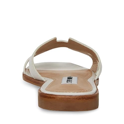 Steve Madden Women's Hadyn Slide Sandal - White Leather - 7 thumbnail 3