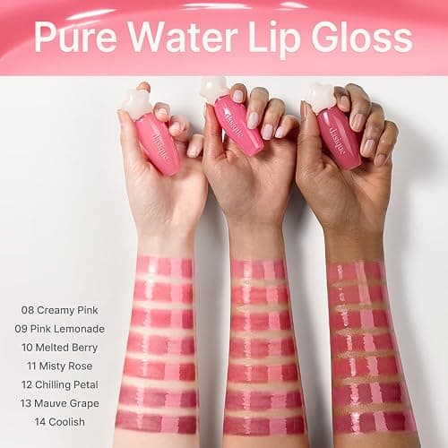 dasique Pure Water Lip Gloss #01 Coral Juice 0.09 oz | Variety of Colors | Dewy Gloss | Buildable Gloss Tesxture | Non-Sticky | K-beauty thumbnail 8