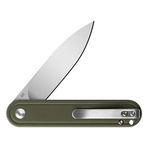 OLITANS G040 Pocket Knife, 2.75'' D2 Steel Blade G10 handle, Small EDC Knife with Pocket Clip for Men Women, 2.1oz thumbnail 5