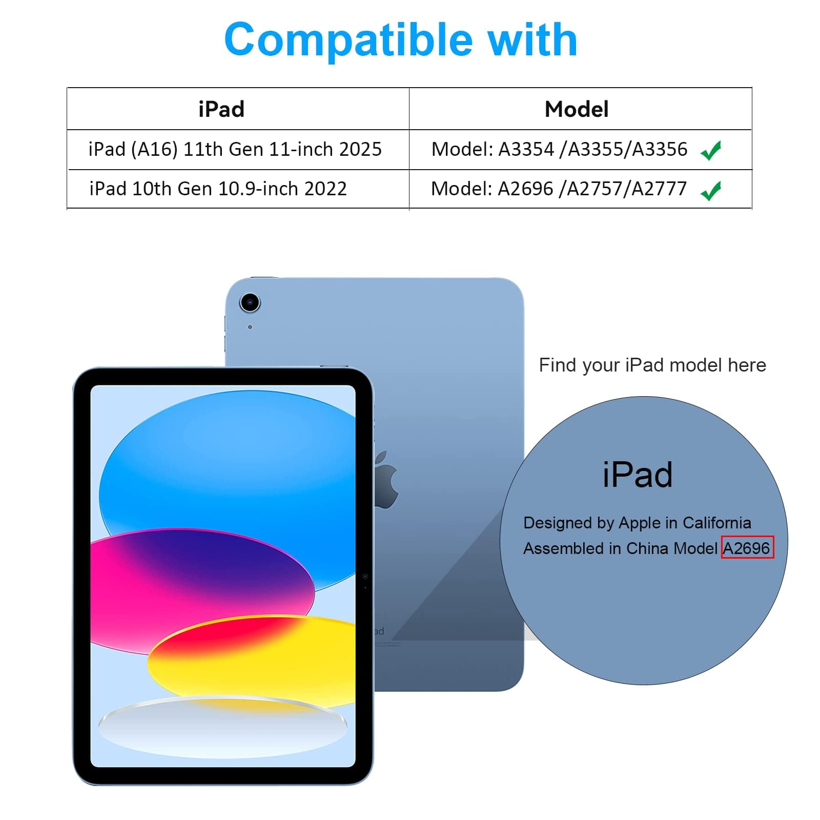 4UBonLife Case for iPad (A16) 11th/10th Generation (2025/2022), Slim Stand Hard Back Case, Clear Frosted Back Case for Apple iPad 10 11 Gen, Auto Wake/Sleep, Pink thumbnail 2