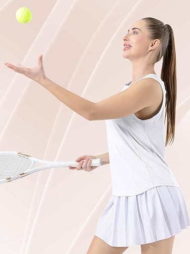 Bezioner Workout Tops for Women Quick Dry Tennis Golf Tank Tops Mesh Open Back Athletic Yoga Running Shirts Sleeveless thumbnail 3