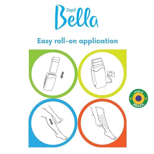 Depil Bella Brazilian Roll On Wax Honey and Propolis Depilatory | Body Waxing, Hair Removal Wax-Cartridge | For Men and Women | Home Self Waxing | Sensitive Skin | Dermatologically Tested | Painless thumbnail 4