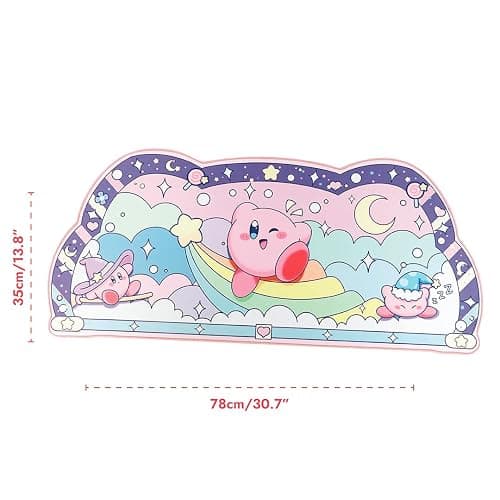 BelugaDesign Dreamy Bubble Desk Mat | Large Pastel Rainbow Anime Star Blue Pink Purple Mousepad | Cute Kawaii Gaming PC Laptop Mat | Candy Wizard Ball Keyboard Protector | Office Home Decor Blotter thumbnail 2