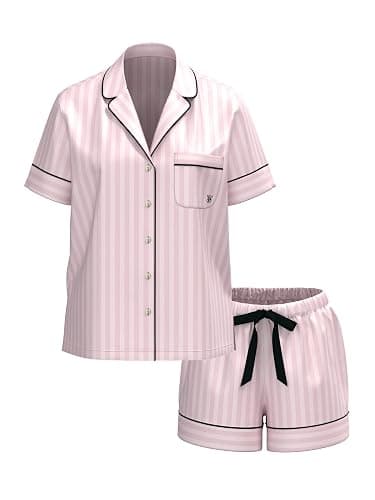 Victoria's Secret Flannel Pajama Set, Short Sleeve Shirt and Pajama Short Set, Sleepwear for Women (XS-XXL) thumbnail 3