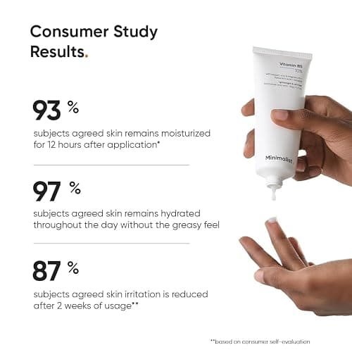 Minimalist Vitamin B5 10% Oil Free Fast Absorbing Lightweight Face Moisturiser Gel For Oily & Acne Prone Skin, 50 g (Pack of 1) thumbnail 4