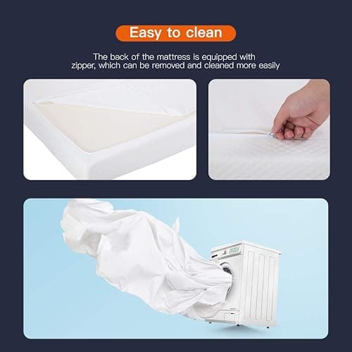 FDW | 8 Inch Full Mattress | Medium Firm | Gel Memory Foam Mattress | White | Bed in a Box, CertiPUR-US Certified | Pressure Relief, Cooling Ventilated Foam | Washable Removable Cover thumbnail 6