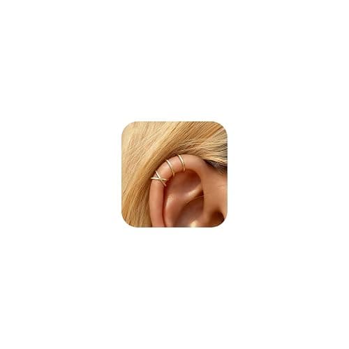Ear Cuffs Non Piercing 14K Gold Plated Ear Cuff Earrings for Women Trendy Clip on Cartilage Earring Stacks Non Pierced Adjustable Fake Earrings Set Jewelry thumbnail 8