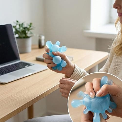 Water Splash Ball Squishy Toy, Squishy Stress Splash Ball, Soft Fidget Toy for Anxiety Relief, Sensory Squishy Ball Calming Tactile Grip for Focus & Relaxation (Blue) thumbnail 6