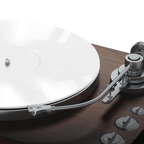 PRO SPIN White Acrylic Turntable Mat - Platter Slipmat for 12" Vinyl Vintage Record Player - Antistatic Cover, Reduces Noise & Sounds from Static & Dust - Tighter Bass Quality, Record Player Mat thumbnail 2