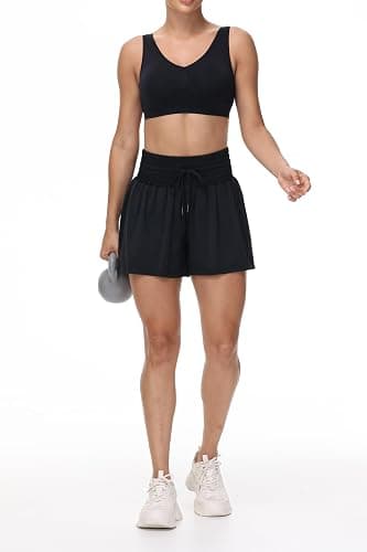 Blaosn Flowy Athletic Shorts for Women Gym Workout Running Short Pants High Waist Skort with Pocket Casual Summer Clothes thumbnail 5