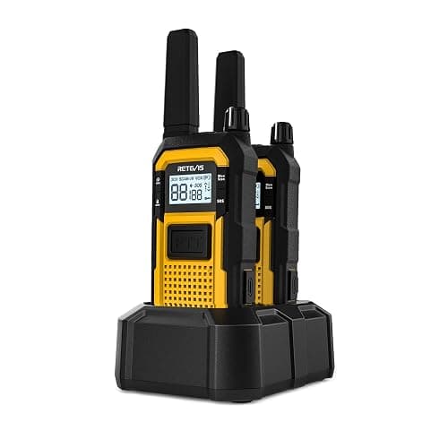 Retevis RB48 Waterproof Walkie Talkies, Heavy Duty Two Way Radio, Advanced Triple Proof, Vibration Call, USB-C, SOS,2000mAh, NOAA, 2 Way Radio(2 Pack) Yellow - Image 1