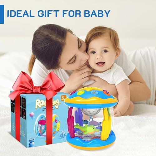 Baby Toys 6 to 12 Months - Musical Projector Rotating Light Up Toys, Tummy Time for Infant 12-18 Months, Learning Toy for Toddler 1 2 3 Years Old, Birthday Gifts for Boys Girls 0-3-6-9-12-18 Month thumbnail 7