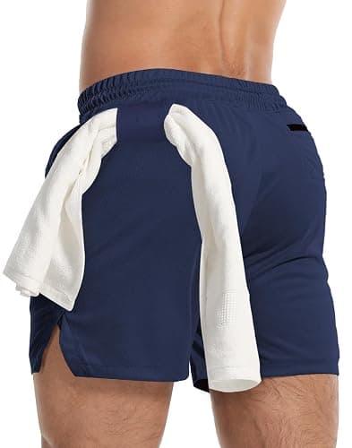 Aolesy Men's Gym Workout Shorts 5" - Large thumbnail 2