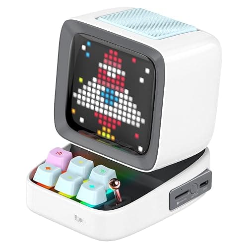 Divoom Ditoo Pro Retro Pixel Art Game Bluetooth Speaker with 16X16 LED App Controlled Front Screen (White) thumbnail 4