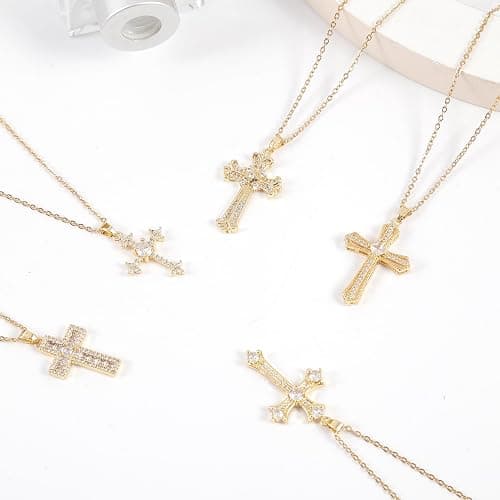 LLIYSOUN Cross Pendant Necklace for Women Jewelry Gold Cross Necklaces for Women Cross Necklace Minimalist Trendy Jewelry Valentines Day thumbnail 6