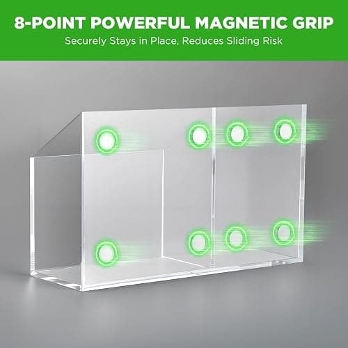 Banafich Magnetic Dry Erase Marker Holder for Whiteboard, Acrylic Magnet Pen Holder for Refrigerator Fridge, Marker Holder for Classroom Teacher, Pencil Cup, Office Accessories Decor, Locker Organizer thumbnail 3
