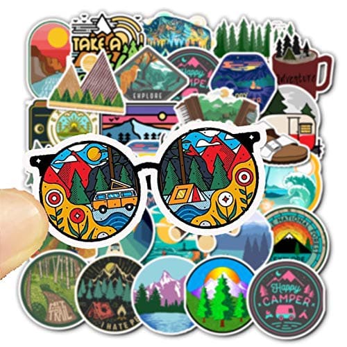 100PCS Stickers for Teen, Hiking Camping Nature Vinyl Stickers for Water Bottles, Laptops, Backpacks, Waterproof Stickers for Outdoor Enthusiasts thumbnail 6