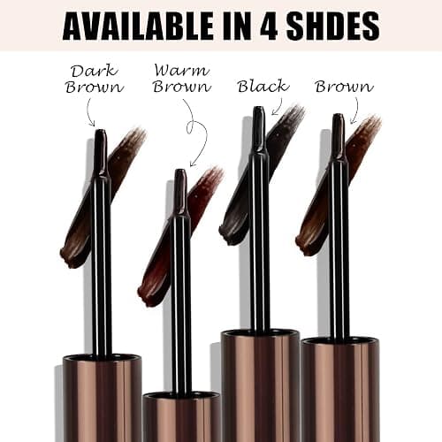 Cilrofelr Tattoo Peel Off Eyebrow Gel, Easy Tattoo Brow Peel Off Gel, Last Up to 3 Days, Waterproof, Transfer-proof, For Fuller & Defined Looking Brows, Dark Brown (2 Pack) thumbnail 4
