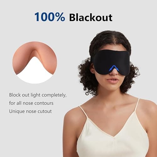 ALASKA BEAR 100% Blackout Sleep Mask for Women and Men, Vacuum-Sealed, Dusty Pink thumbnail 3