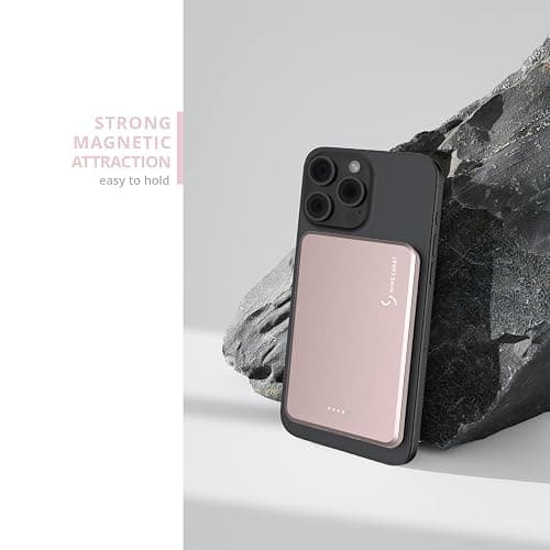 Stylish Custom Power Bank 5000mAh, Personalized Slim Charger with Name or Image, Printed on Demand, Chic Portable Gift for Her, Travel, Everyday Use, Birthday, Thanksgiving, or Christmas (Misty Rose) thumbnail 9