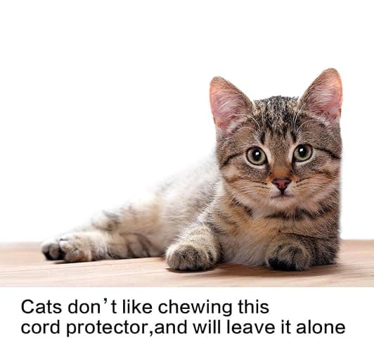 Alex Tech 10ft - 1/2 inch Cord Protector Wire Loom Tubing Cable Sleeve Split Sleeving For USB Cable Power Cord Audio Video Cable – Protect Cat From Chewing - Black thumbnail 5