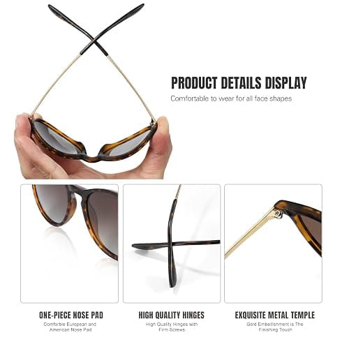 CHBP Polarized Sunglasses for Women Men - Trendy 2025 Vintage Classic Retro Round Mirrored Lens Designer Style thumbnail 4