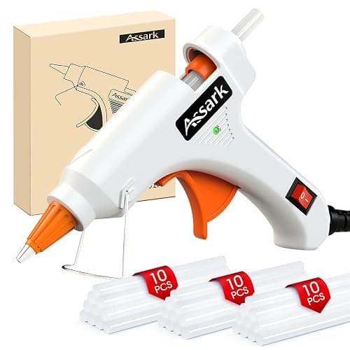 Hot Glue Gun Kit with 30 Glue Sticks(130mm x 7mm), Fast Preheating Hot Melt, High Temp for School Crafts DIY Arts and Quick Home Repairs, 20W White - Image 1