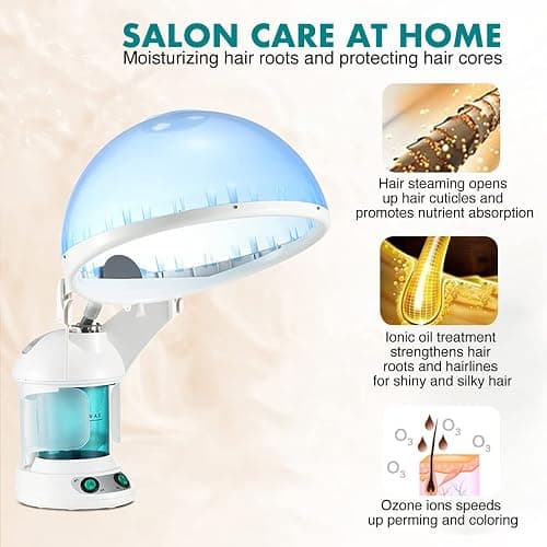 DENFANY Hair Steamer, 2 in 1 Hair and Face Steamer for Natural Hair with UV Ozone, Face Steamer Hair Humidifier Moisturising Hydration System Sprayer for Personal Care Use at Home and Salon thumbnail 5