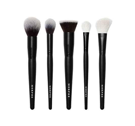 Morphe Face The Beat Makeup Brushes - 5 Piece Makeup Brush Set with Foundation, Blush, Contour & Blending Brushes - Made with Synthetic Bristles & Includes Makeup Brush Case (5 Count) thumbnail 8
