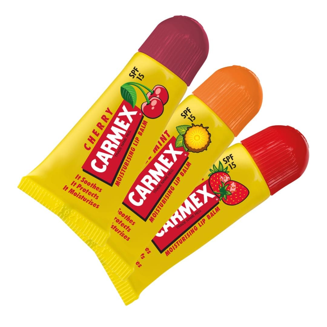 CARMEX MINIs 3 x 5g tubes: Strawberry, Pineapple Mint and Cherry - Image 1