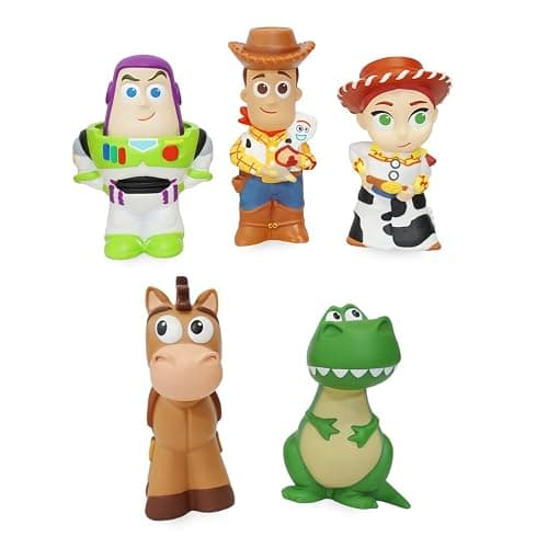 Disney Store Official Toy Story Bath Toys Set - Includes 5 Detailed Toys with a Straining Storage Bucket - Bath Time Fun & Water Play Set for Kids thumbnail 7