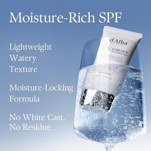 d'alba Piedmont Italian White Truffle Waterfull Essence Sunscreen, Vegan Skincare, Lightweight Sunscreen with BROAD SPECTRUM SPF 50+, Glowy, Safe for all Skin Types, Korean Skin Care (1.69 fl. oz) thumbnail 5