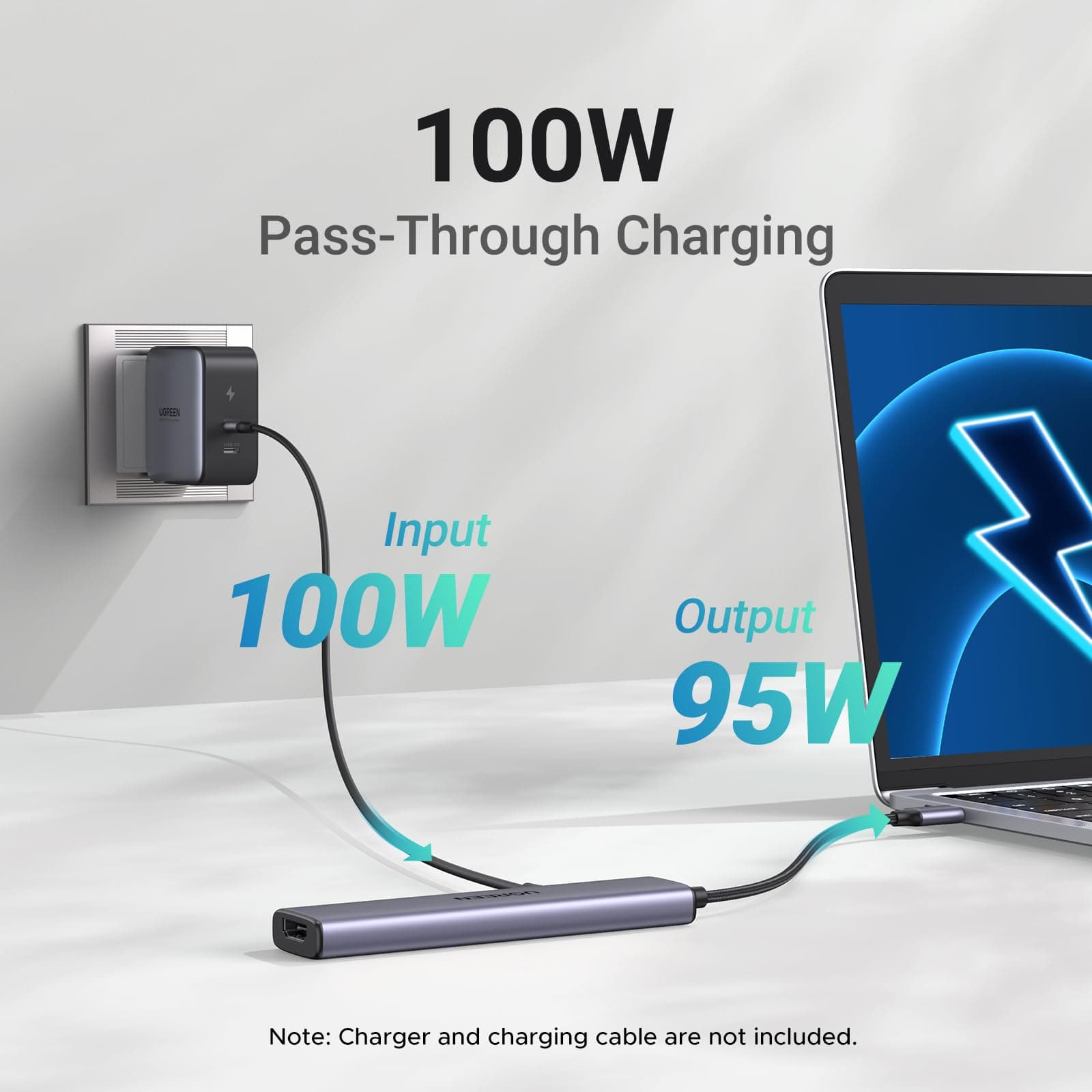 UGREEN Revodok 105 USB C Hub, 5 in 1 Multiport Adapter with 4K 30Hz HDMI, 100W Power Delivery, 3 USB A Data Ports, Type C Dongle for PC, Laptop Compatible with MacBook, iPad, iPhone 17/16/15 Pro Max thumbnail 4