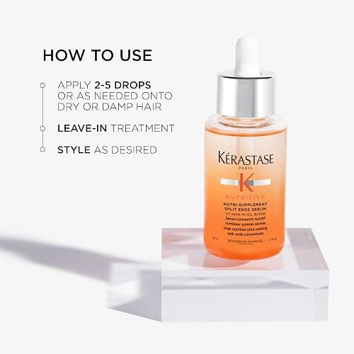 Kerastase Nutritive Split Ends Hair Serum For Dry Hair - Nourishing Leave-In Oil Treatment For Smoothness and Shine, Ultra-Sealing Formula With Anti-Dryness Polymers, 50 ml thumbnail 6