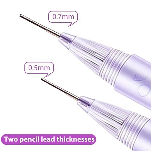 Mangpung 6Pcs Cute Purple Cherry Blossom Mechanical Pencils 0.5mm&0.7mm Mechanical Pencil Kawaii Pencils School Pencil for Students Women Office School Suppies thumbnail 6