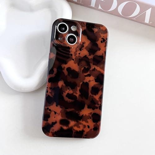 AMART for iPhone 14 Case Cute, Leopard Tortoise Shell Animal Print Phone Case Shockproof Bumper Women Girls Cool Protective iPhone Case for iPhone 14 (6.1 inch) ONLY thumbnail 2