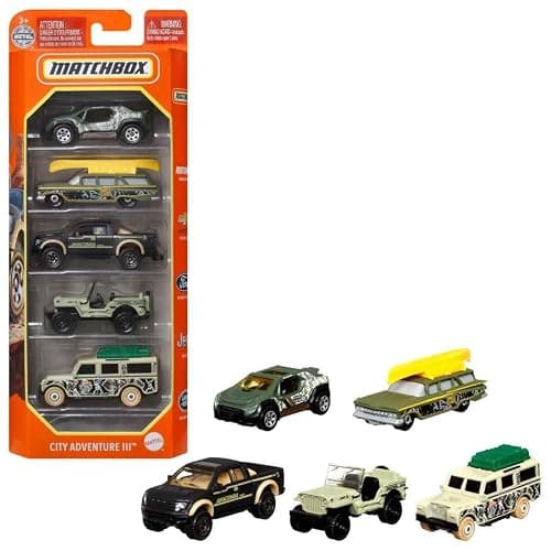 Matchbox Set of 15 Toy Cars and Trucks with 3 Themed 5-Packs of 1:64 Scale Die-Cast Vehicles (Styles Will Vary) Bundle thumbnail 3