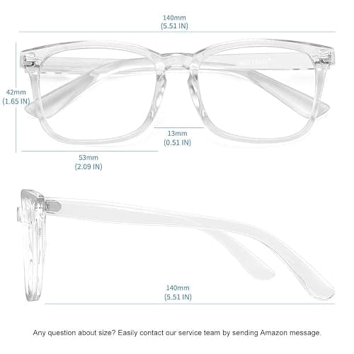 MEETSUN Blue Light Blocking Glasses, Anti Eye Strain Headache (Sleep Better),Computer Glasses UV400 Transparent Lens thumbnail 6