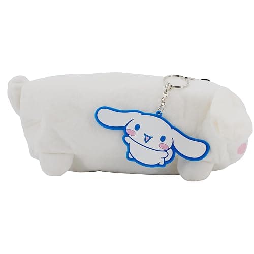 AI ACCESSORY INNOVATIONS Cinnamoroll Soft Plush Multi-Function Storage Case, Hello Kitty Plush Bag Charm with 3D Features, White thumbnail 3