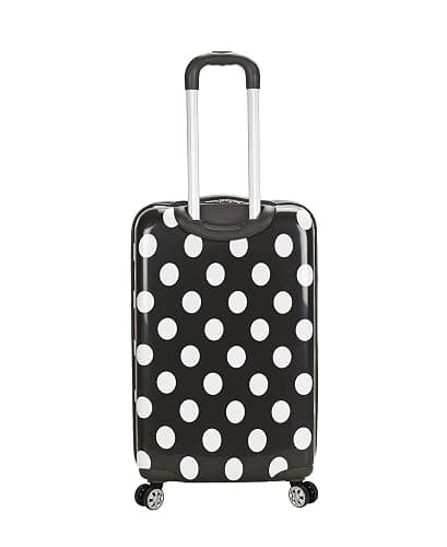 Rockland Laguna Beach Hardside Spinner Wheel Luggage, Black Dot, Carry-On 20-Inch thumbnail 3