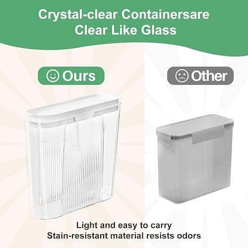 Cereal Containers Storage, 3 PCS PET Airtight Food Storage Containers With Lids (4L/135.2oz) For Kitchen Pantry Cabinet Organization, Plastic Clear BPA-Free Canister Set For Dry Food Flour Sugar Rice thumbnail 7