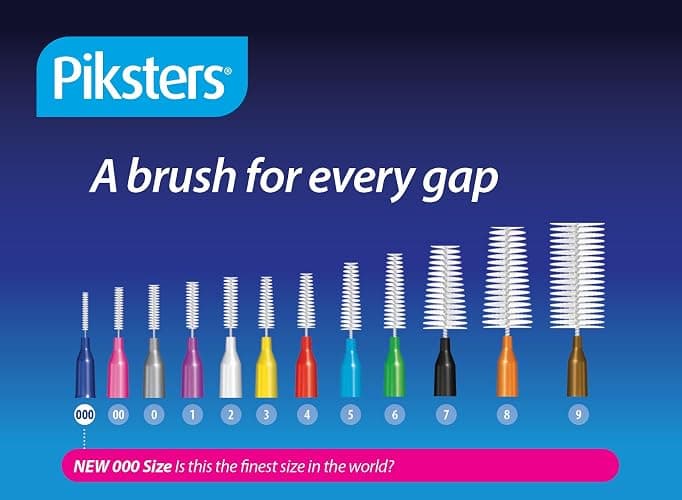 Piksters Interdental Brush Extra Tight Gaps 40 Pack Pink Size 00 thumbnail 9