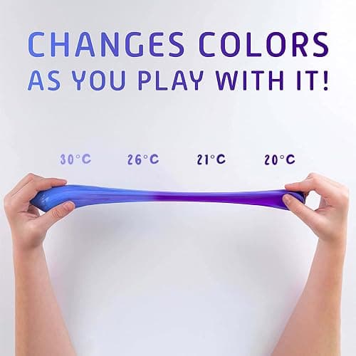Colour Changing Slime Putty, 1, Pack, Random Colour, Fun Novelty, Magical, Heat Sensitive, Stress Relief, Great for Children with Autism, Special Needs, ASD, ADHD, SPD (Colour Changing Putty, 1) thumbnail 8